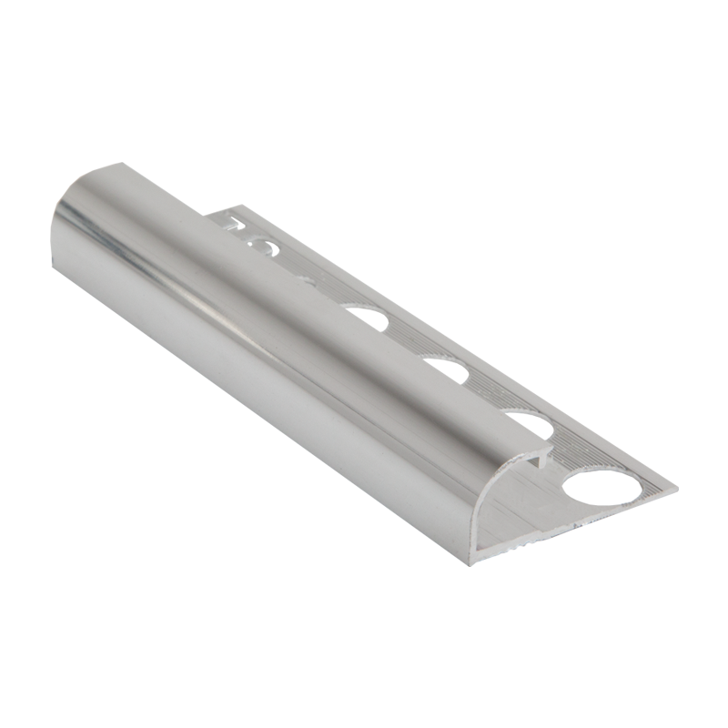 Round Edge Polished Chrome Tile Trim EAQ by Genesis Premium Tile Trim